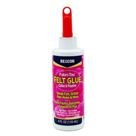 BEACON Felt Glue - Fast Fix for All Felt Projects, Non-Toxic, Dries Clear, Great for Kids, Washer-Friendly, 4-Ounce, 3-Pack