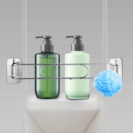 RV Shower Corner Storage Bar - 7.9~13.4in Adjustable Rust Proof Stainless Steel Bathroom Shelves Organization Rod for Camper Travel Trailer Inside Bath Accessories