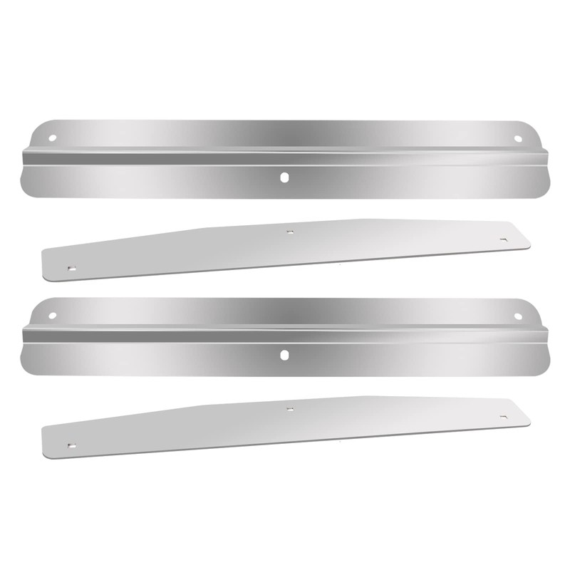 24" Stainless Steel Mud Flap Weights Pair Weight w/Backing Plate