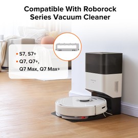 roborock - Protectores de Cubierta de Cepillo para Polvo Principal de Goma para S7, S7+, Q7, Q7+, Q7 MAX, Q7 MAX+ Robot Aspirador, Piezas de Repuesto de Cubierta de Cepillo para Polvo de Rodillo