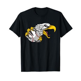 Eagle Hawk Baseball Ball Cartoon Character T-Shirt