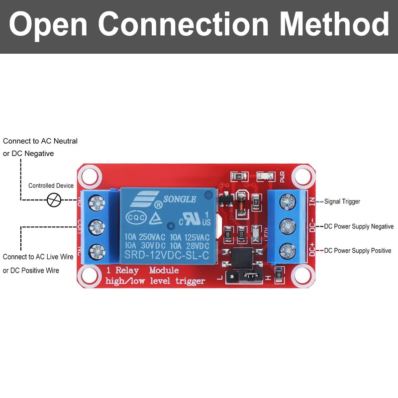DiGiYes 6Pcs Relay Module DC 12V 1 Channel Relay Module
