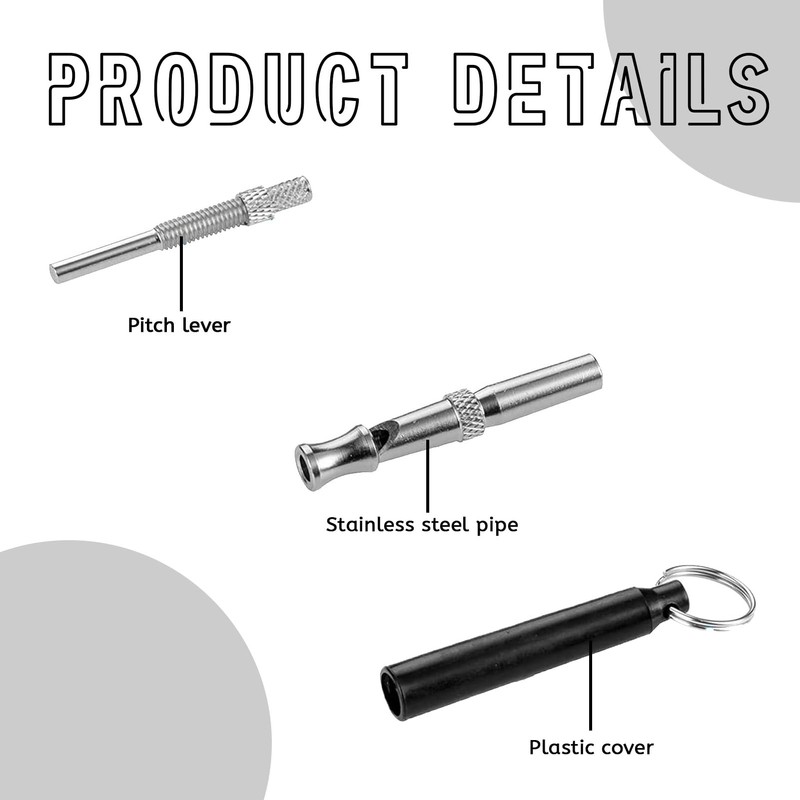 JOJIU 2 Pack Dog Whistle,Adjustable Frequency Silent Dog Whistle,Dog Training