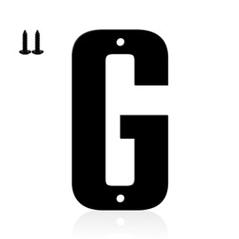 Ya_chtttwo Aluminum Numbers and Letters - Black Metal Door Numbers - Outdoor Metal Address Plate (3" G)
