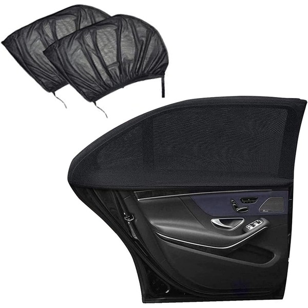 Sonnenschutz Auto Baby,2 Stück Autofenster Sonnenschutzrollos Heckscheibe,Sonnenblende Auto Netz Reduziert