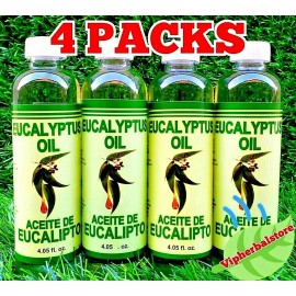 Pure Essential 4 Bottles Aceite de Eucalipto 4.05 oz Eucalyptus Essential Oil Aromatherapy