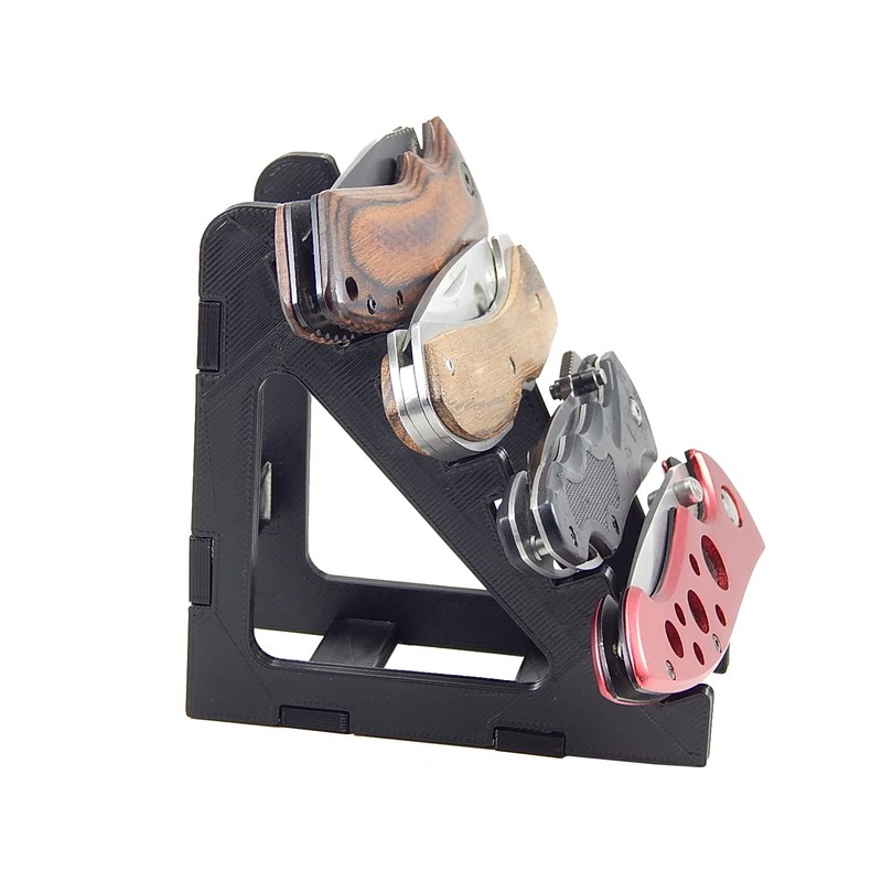 Black Knife Display Stand Rack Holder Organizer For 4 Pocket