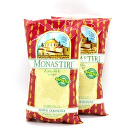 Monastiri Coarse Semolina, Imported from Greece 2-pack (2 x 500 grams)