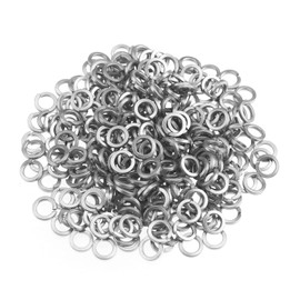 HELIFOUNER 300 Pieces M2.5 Stainless Steel Split Lock Washers, 304 Stainless Steel Spring Lock Washers for Screws Bolts, Silver