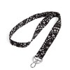 Vera Bradley Women's Cotton Wide Lanyard, Black Bandana Medallion -
