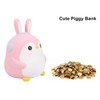 Piggy Bank Cartoon Cute Penguin Shape Pink Large Capacity Coin