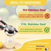 ZNCZHZN Premium Lemon Squeezer, Upgrade 316L Stainless Steel Lemon Juicer,