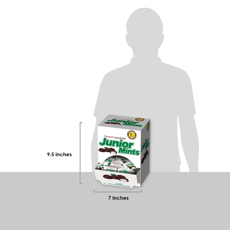 Tootsie Roll Junior Creamy Mints in Pure Chocolate, Mini-Boxes, 72-Count,