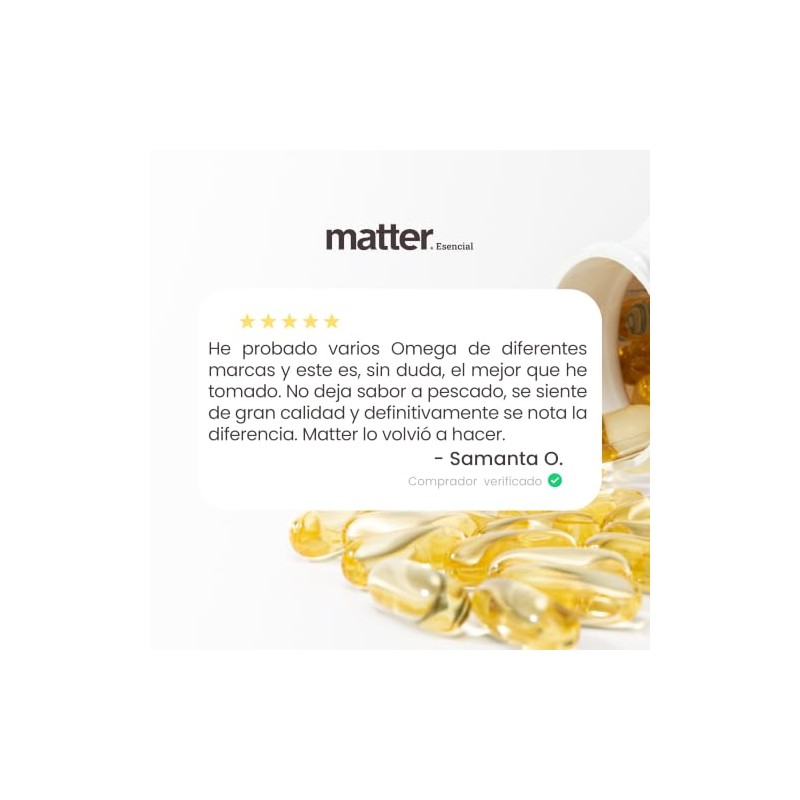 Matter Complete OMG-3, Aceite de Pescado con Omega 3 MAG-O3,