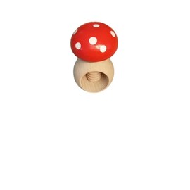 Chinchilla® Nut Screw Fly Mushroom Robust Nutcracker Easy Cracking Nuts Traditional Design and Durability High-Quality Beech Wood 12 x 5 cm