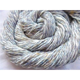 Heather Grays Plied with Cream Custom Spun Knitting Crochet Sock Yarn