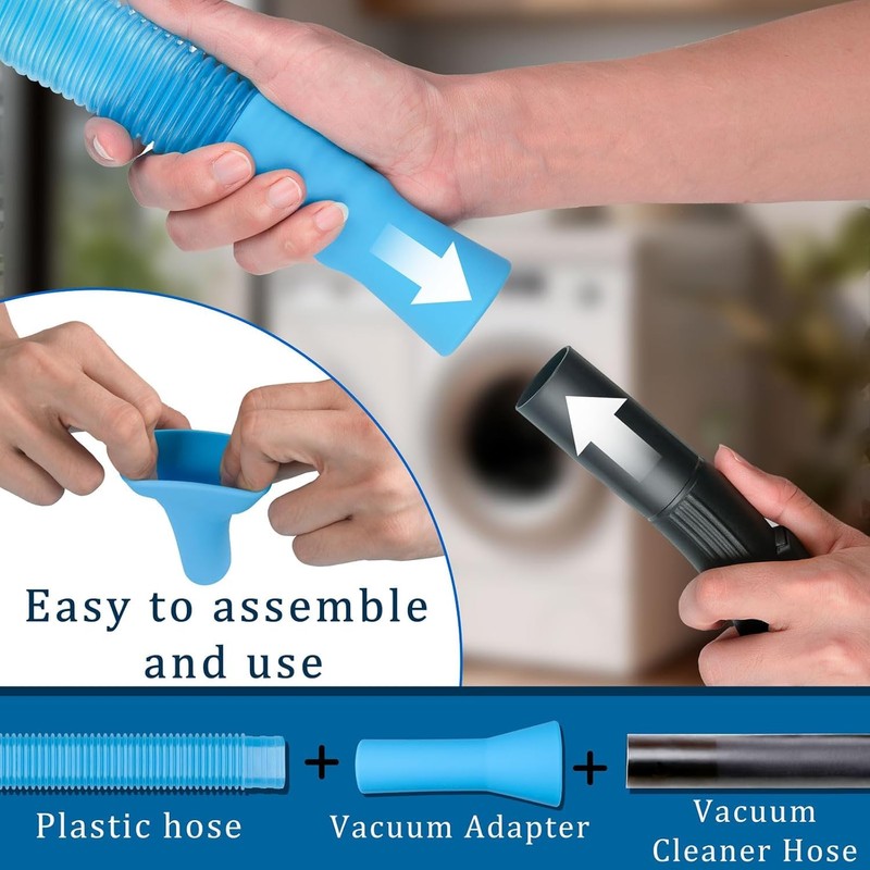 4 Pieces Dryer Vent Cleaner Kit with Dryer Vacuum Hose