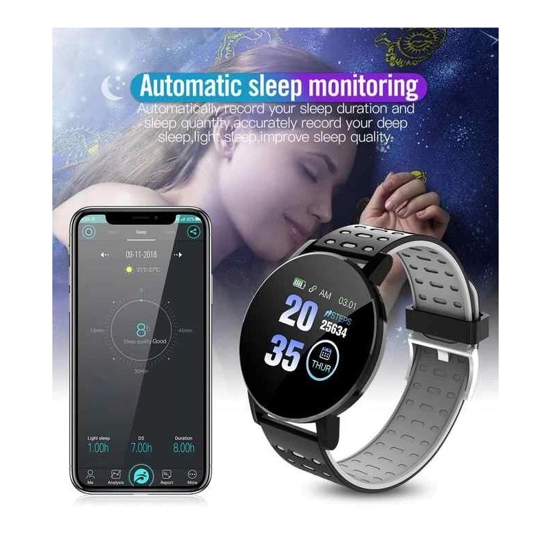 VIWA Fit Round Smartwatch Sport Wristbands Fitness Tracker Sleep Monitor