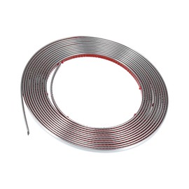 TUCKBOLD Car Door Edge Guards Strip 6mm Wide 16.4ft 5m Length Silver Tone Automotive Parts