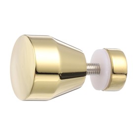 sourcing map Glass Door Handles, Round Sliding Shower Doors Knob Single Side Pull Handles with Screw Hardware Replacement Parts for 6-18mm Bathroom Glass Door（Gold，Conical Type）