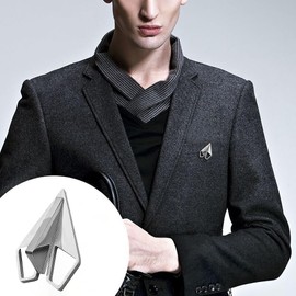 Paper Airplane Lapel Brooch Pin Stainless Steel Origami Plane Aircraft Collar Pins Clip Sweater Hat Coat Jackets Backpack Suit Accessories Brooches Pins Minimalist Jewelry Gifts for Women Men Girls (Silver)