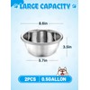 2 Pcs 0.5 Gallon Dog Bowls for Small Dogs -