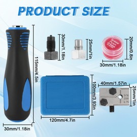 UVVRUR Brake Line Flaring Tool Universal 4 Piece Set SAE 3/16" Hand Tool (B)