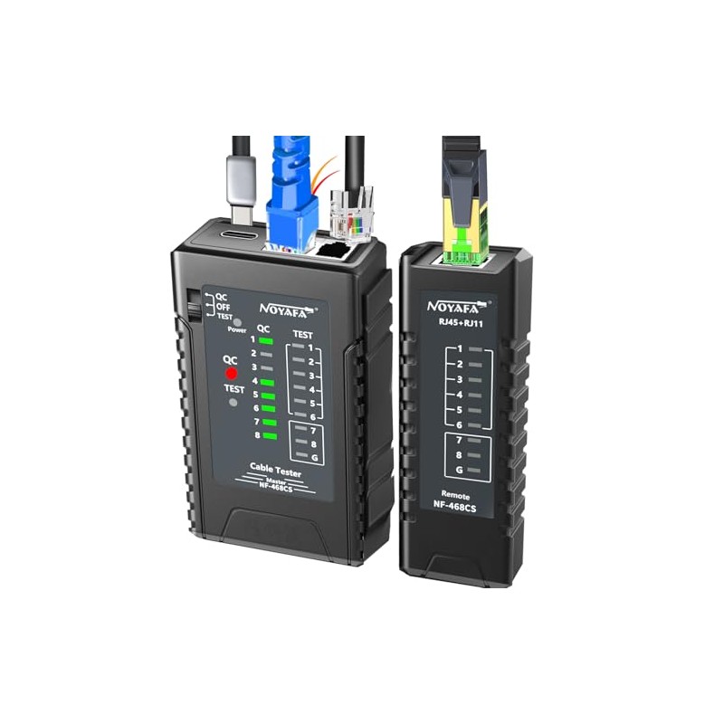 NF-468CS Network Cable Tester - Ethernet Tester, Cable Mapper with