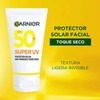 Garnier Super UV Toque Seco Protector Solar Facial 40ml -
