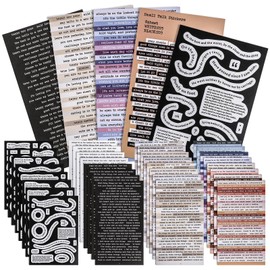 LoveBB 32 Sheet Vintage Scrapbook Stickers Small Talk Stickers Phrase Quote Stickers for Journaling Scrapbooking Junk Journal Planners