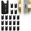 20PCS 2x4 Fence Brackets - Black Powder Coated 18 Gauge