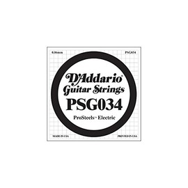 D'Addario PSG034 ProSteels Electric Guitar Single String, .034