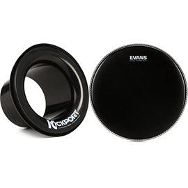 KickPort International KickPort - Black + Evans Hydraulic Black Coated Snare Head - 14 inch Value Bundle