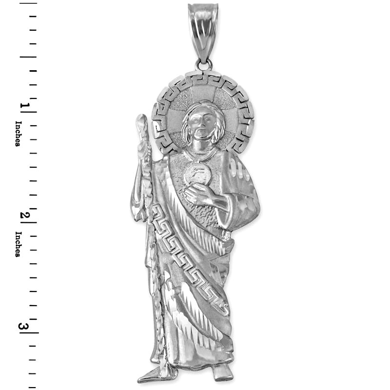 Sterling Silver Saint Jude Large DC Pendant