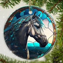 Dodosky Christmas Horse Ornament - Horse Hanging Ornaments - Horse Christmas Tree Ornaments - Horse Lovers Gifts - Horse Keepsake Ornament - Animal Lovers Ornament Gifts