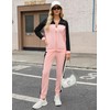 Marvmys Womens Color Block Tracksuits Set Petite Sweatsuit 2 Piece