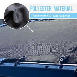 sukemichi Sunshade for Ford Bronco, Full Length Mesh Sun Shade Bikini Top Cover for Ford Bronco Accessories 2021 2022 2023 2024 2025 2026 4 Door - Blocks UV, Wind, Noise, (Black)