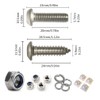 Aootf License Plate Screws- Anti Theft Car Plate Screws Bolts,