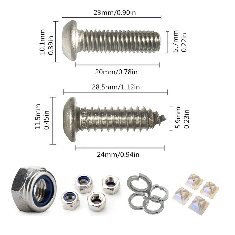 Aootf License Plate Screws- Anti Theft Car Plate Screws Bolts,
