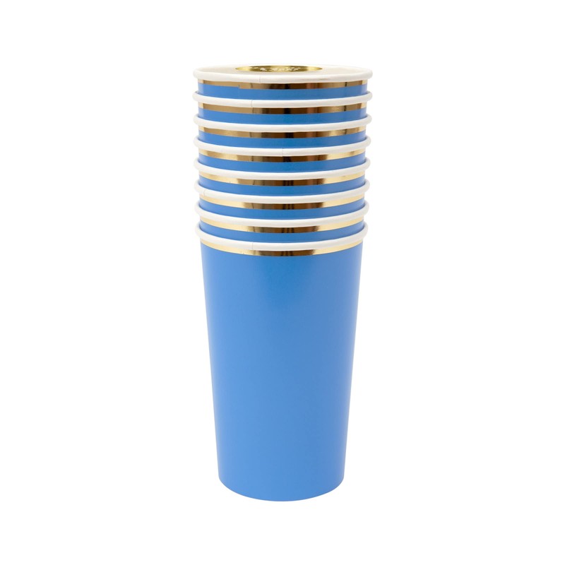 Meri Meri Bright Blue Highball Cups