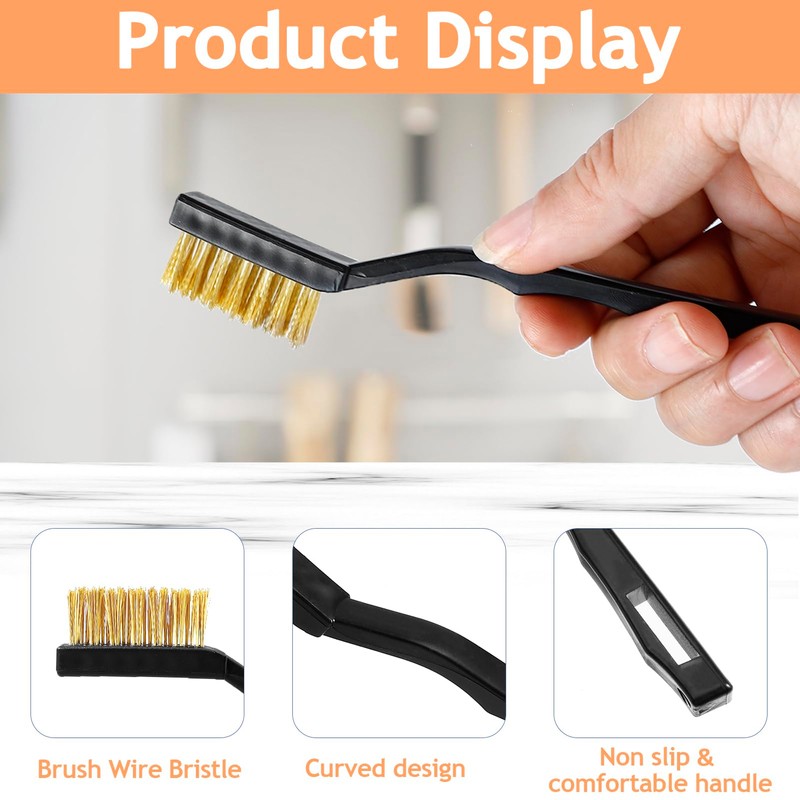 Jeffbaubl 24 Pieces Small Wire Brush, 6.7 Inch Scratch Brushes,
