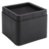 4PCS Durable Stackable Bed Risers Black Square MoisturE proof Insect