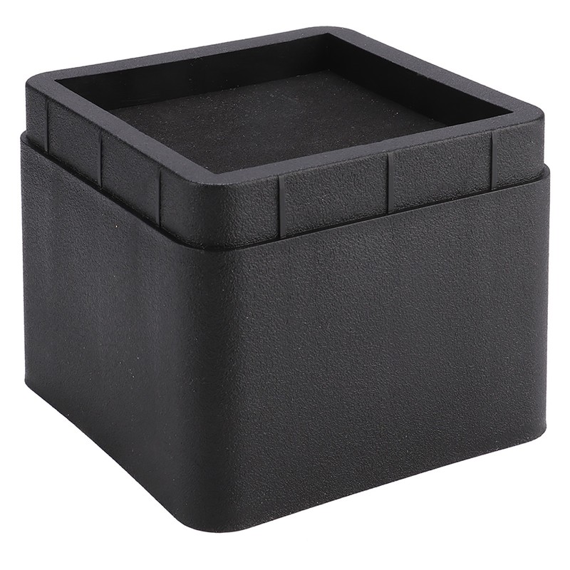 4PCS Durable Stackable Bed Risers Black Square MoisturE proof Insect