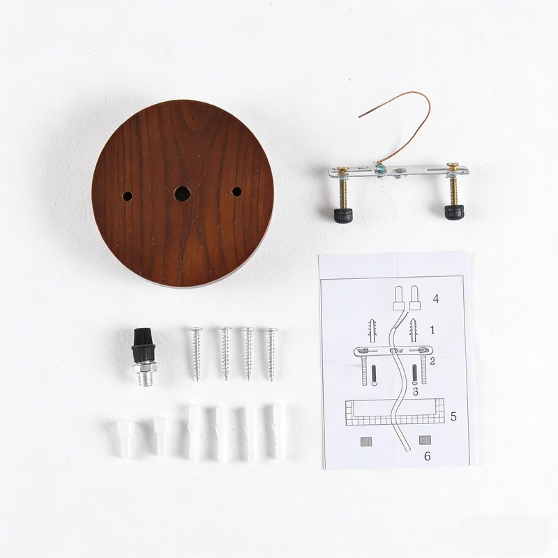 QJCMUUYI 5.1" Wooden Ceiling Canopy Kit Handmade Wood Ceiling Plate