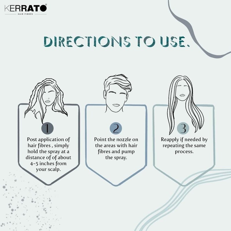 KERRATO HAIR FIBRES Unisex Water Resistant Locking Spray Suitable 100ml,