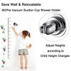 BOPai Suction Shower Head Holder, Relocatable Handheld Showerhead Holder, Chrome,