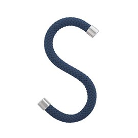Peppermint Products Loop Hook, Textile S Clothes Hooks Made of Rope, Set of 5 (Blue)