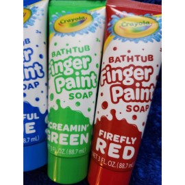 Crayola 5PC SET: Crayola Bathtub Finger Paint Soap Kids 3oz: Blue Red Green Pink Purple