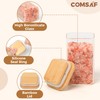 ComSaf 12Pcs Glass Spice Jars with Bamboo Lid, 8oz Airtight
