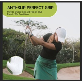 OZERO Golf Gloves Women 2Pack : Microfiber Meadow Touch Flexible Durable Womens Golf Glove with Good Grip and Perforations for Hot and Humid Weather- 2*Left Hand